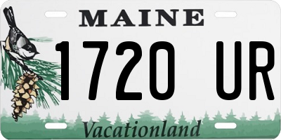 ME license plate 1720UR