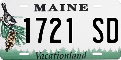 ME license plate 1721SD