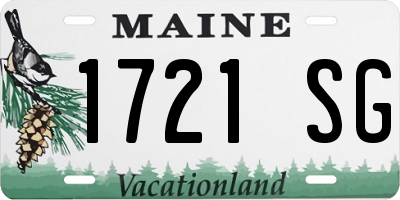 ME license plate 1721SG