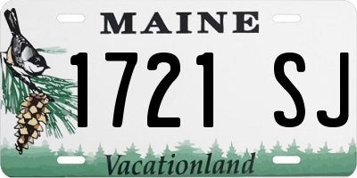 ME license plate 1721SJ
