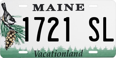 ME license plate 1721SL