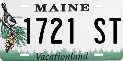 ME license plate 1721ST