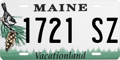 ME license plate 1721SZ