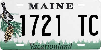 ME license plate 1721TC