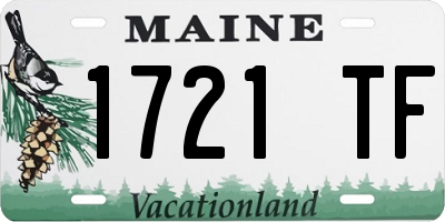ME license plate 1721TF