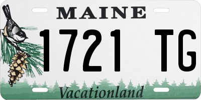 ME license plate 1721TG