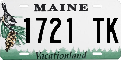 ME license plate 1721TK