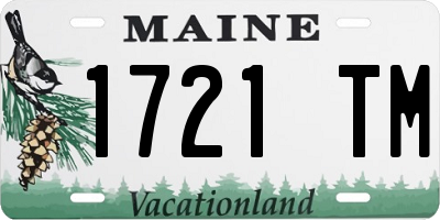 ME license plate 1721TM