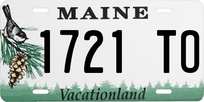 ME license plate 1721TO