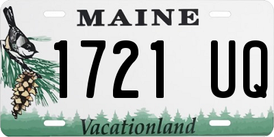 ME license plate 1721UQ