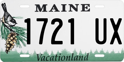 ME license plate 1721UX