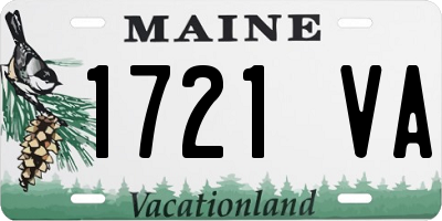 ME license plate 1721VA