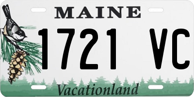 ME license plate 1721VC