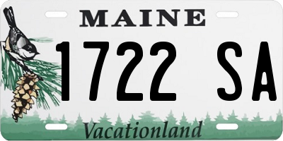 ME license plate 1722SA