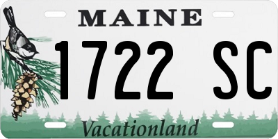 ME license plate 1722SC