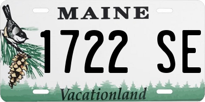 ME license plate 1722SE