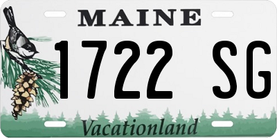 ME license plate 1722SG