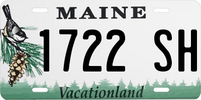 ME license plate 1722SH