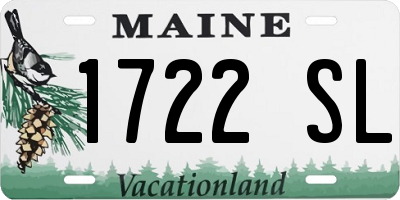 ME license plate 1722SL