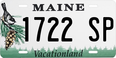 ME license plate 1722SP