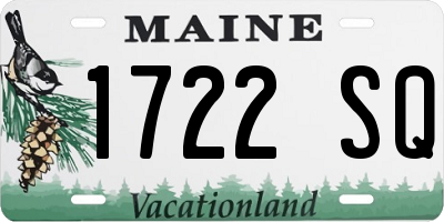 ME license plate 1722SQ