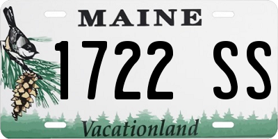 ME license plate 1722SS
