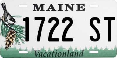 ME license plate 1722ST