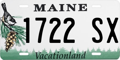 ME license plate 1722SX