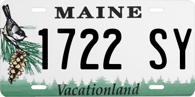 ME license plate 1722SY