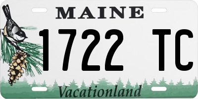 ME license plate 1722TC
