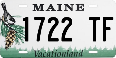 ME license plate 1722TF