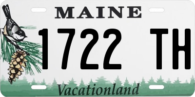 ME license plate 1722TH