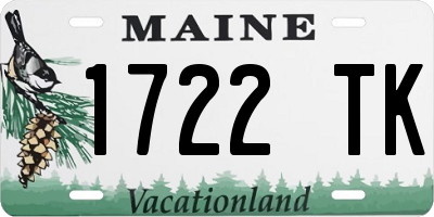 ME license plate 1722TK