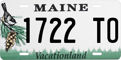 ME license plate 1722TO