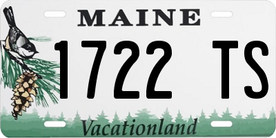ME license plate 1722TS