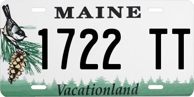 ME license plate 1722TT