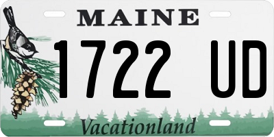 ME license plate 1722UD