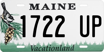 ME license plate 1722UP