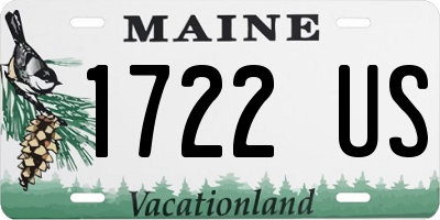 ME license plate 1722US