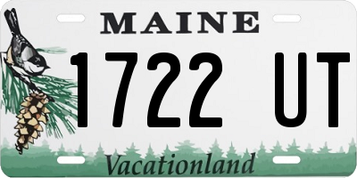 ME license plate 1722UT