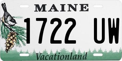ME license plate 1722UW