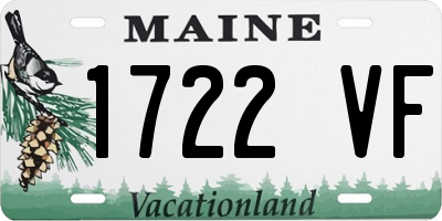 ME license plate 1722VF