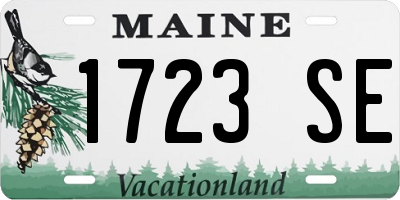 ME license plate 1723SE