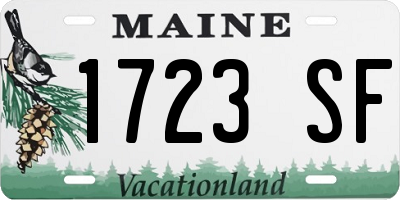 ME license plate 1723SF