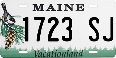 ME license plate 1723SJ