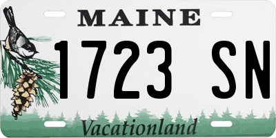 ME license plate 1723SN