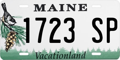 ME license plate 1723SP