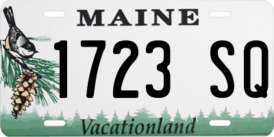 ME license plate 1723SQ