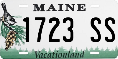 ME license plate 1723SS