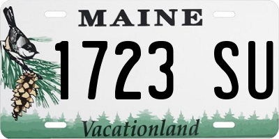 ME license plate 1723SU